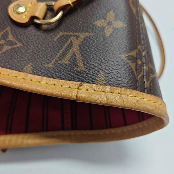 NEVERFULL MM Monogram Coated Canvas Brown