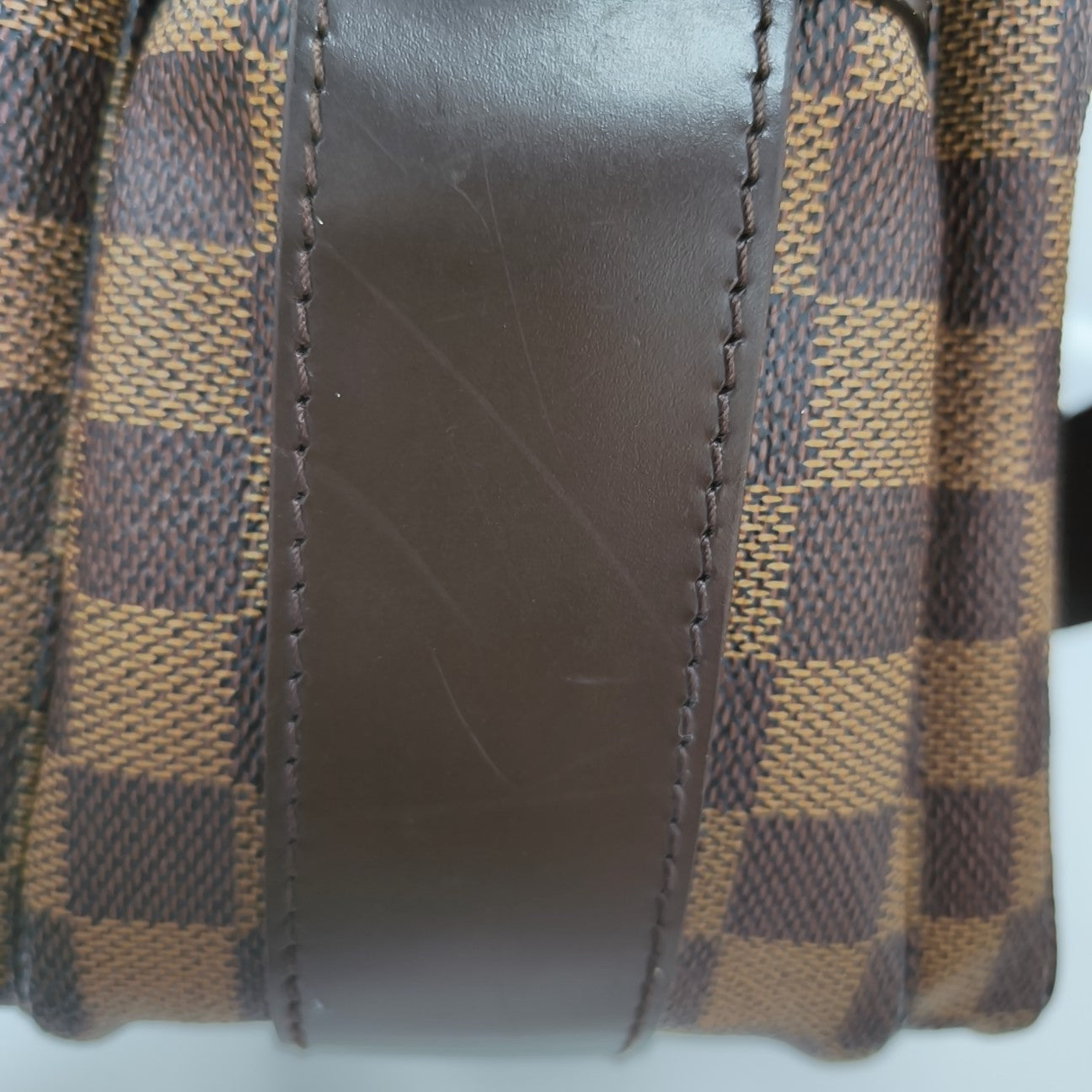 NAVIGLIO MM Damier Ebene Coated Canvas Brown