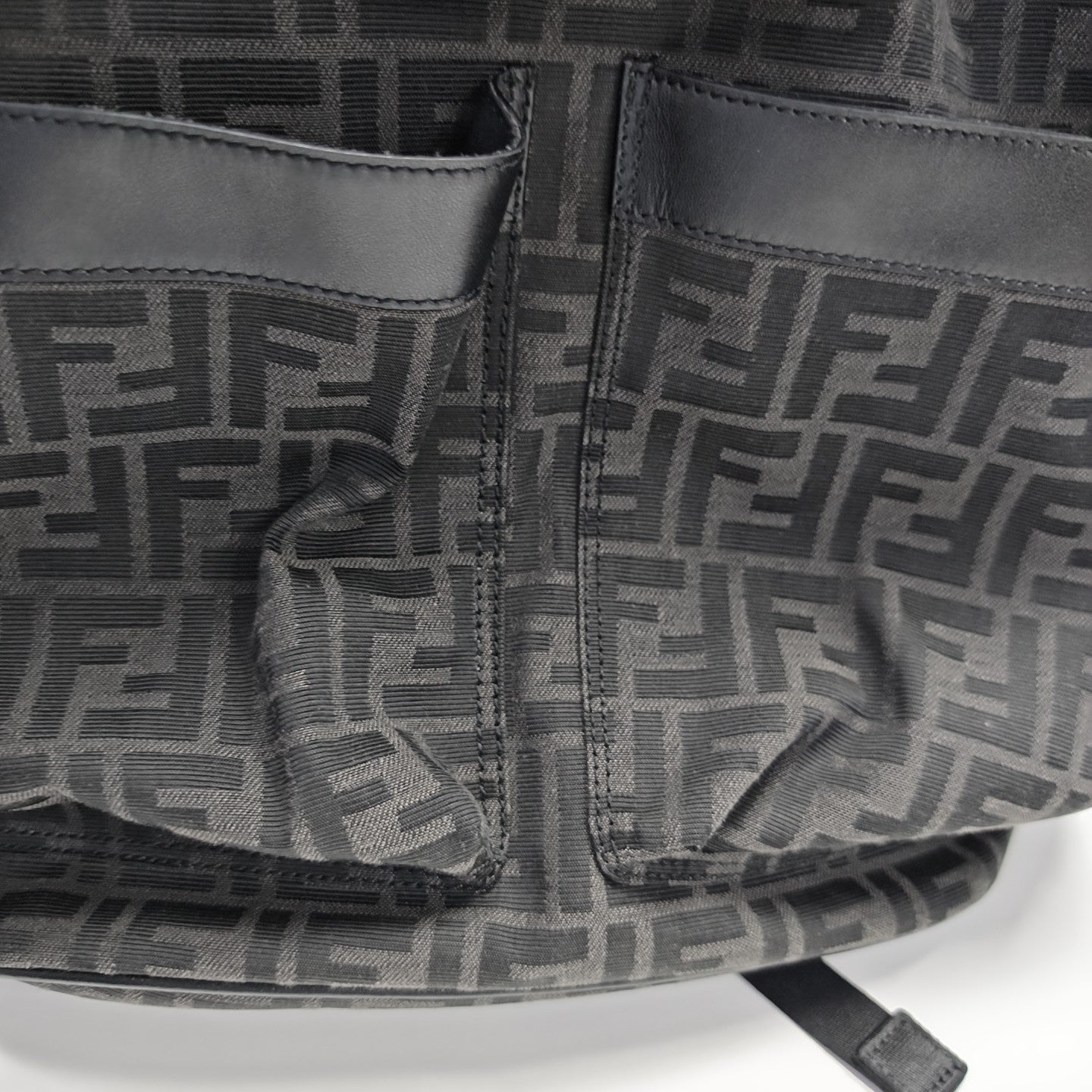 FENDI Strike Medium Canvas Black