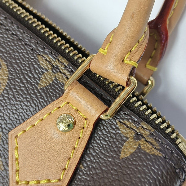SPEEDY Nano Monogram Coated Canvas Brown