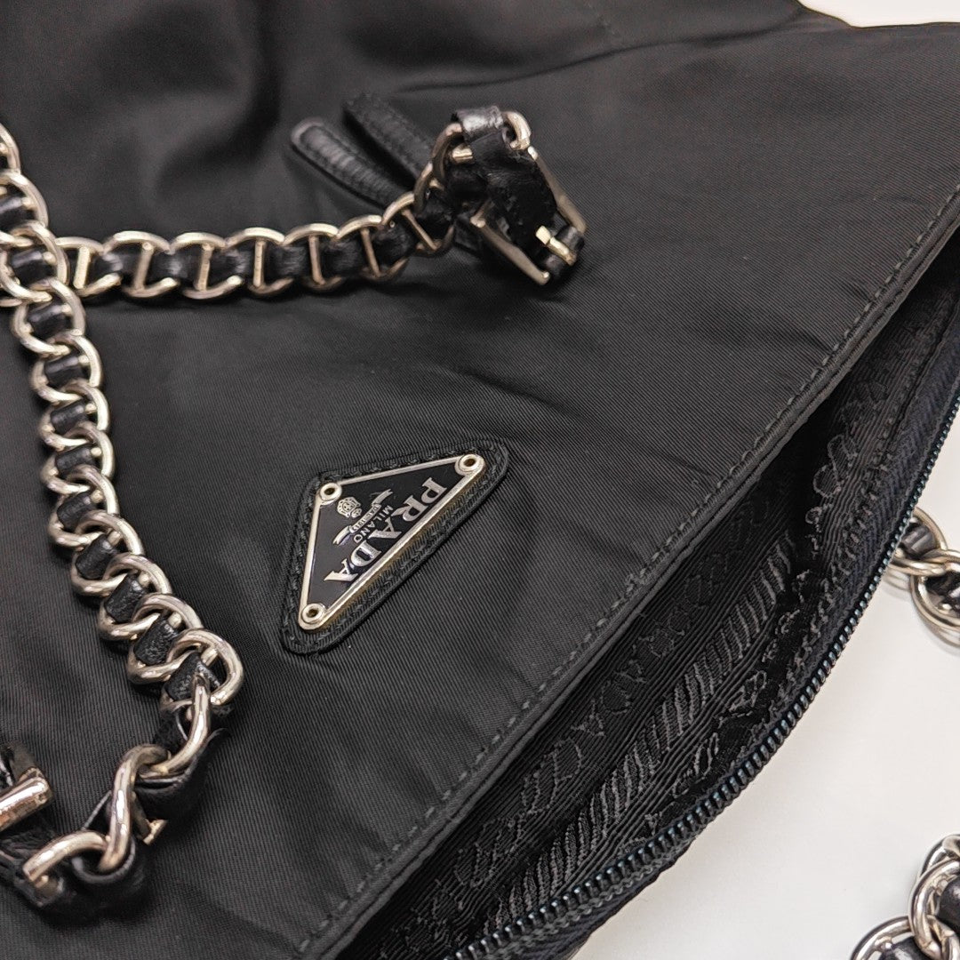 Nylon Shoulder Bag Black