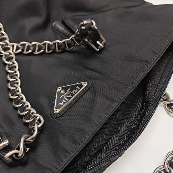 Nylon Shoulder Bag Black