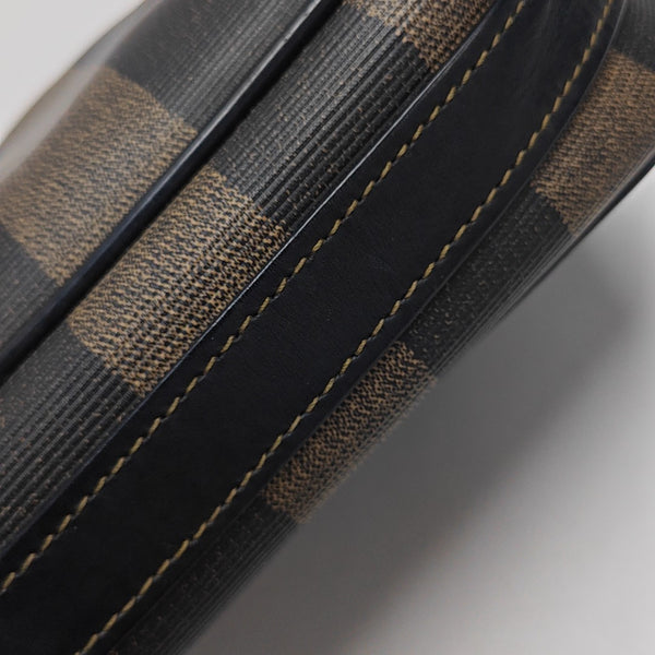 Coated Canvas Shoulder Bag Black