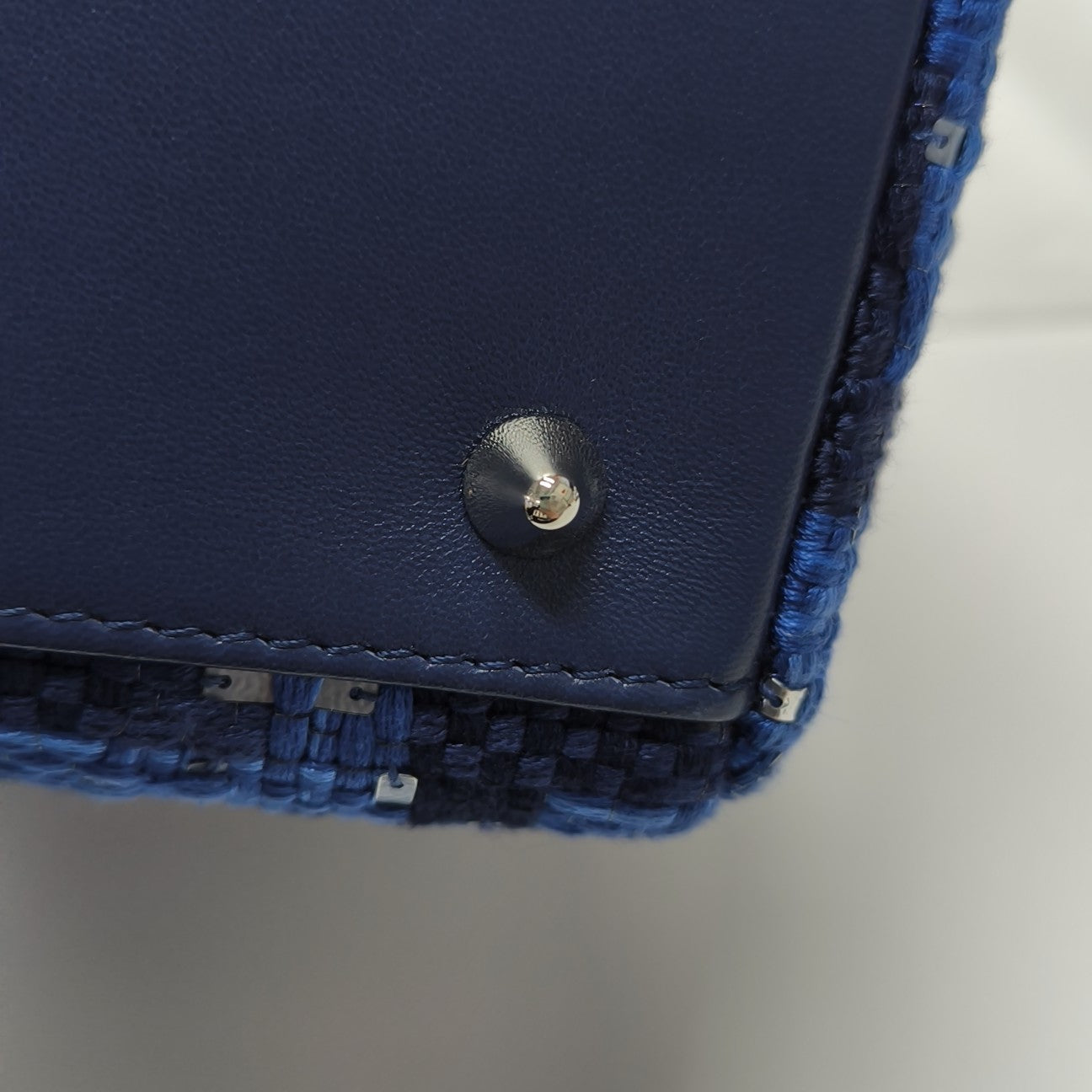 Lady Dior Medium Fabric Blue