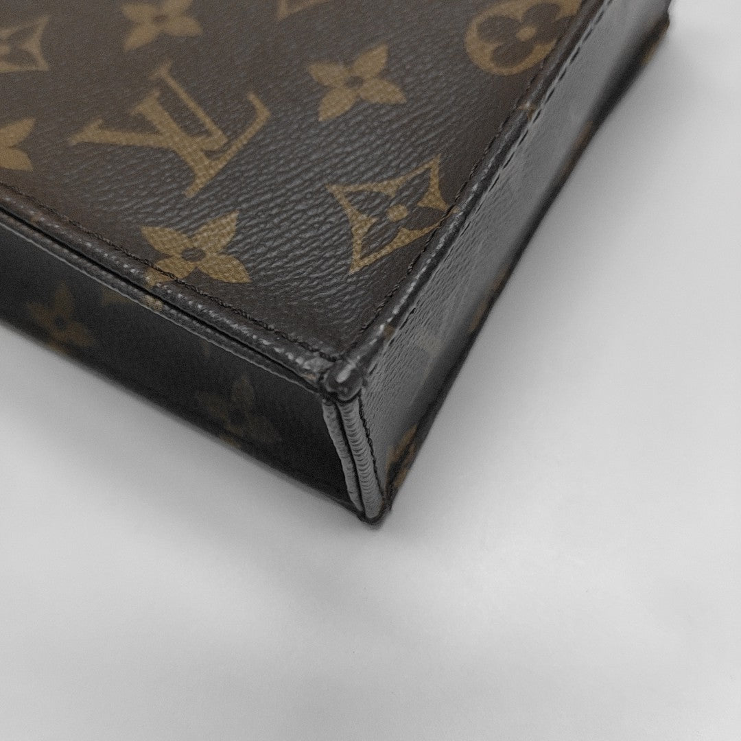 SAC PLAT Mini Monogram Coated Canvas Brown