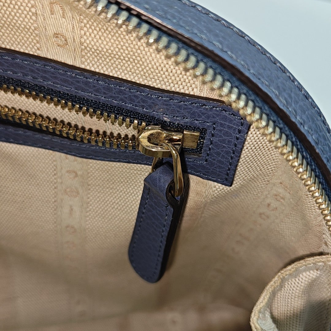 Calfskin Shoulder Bag Blue