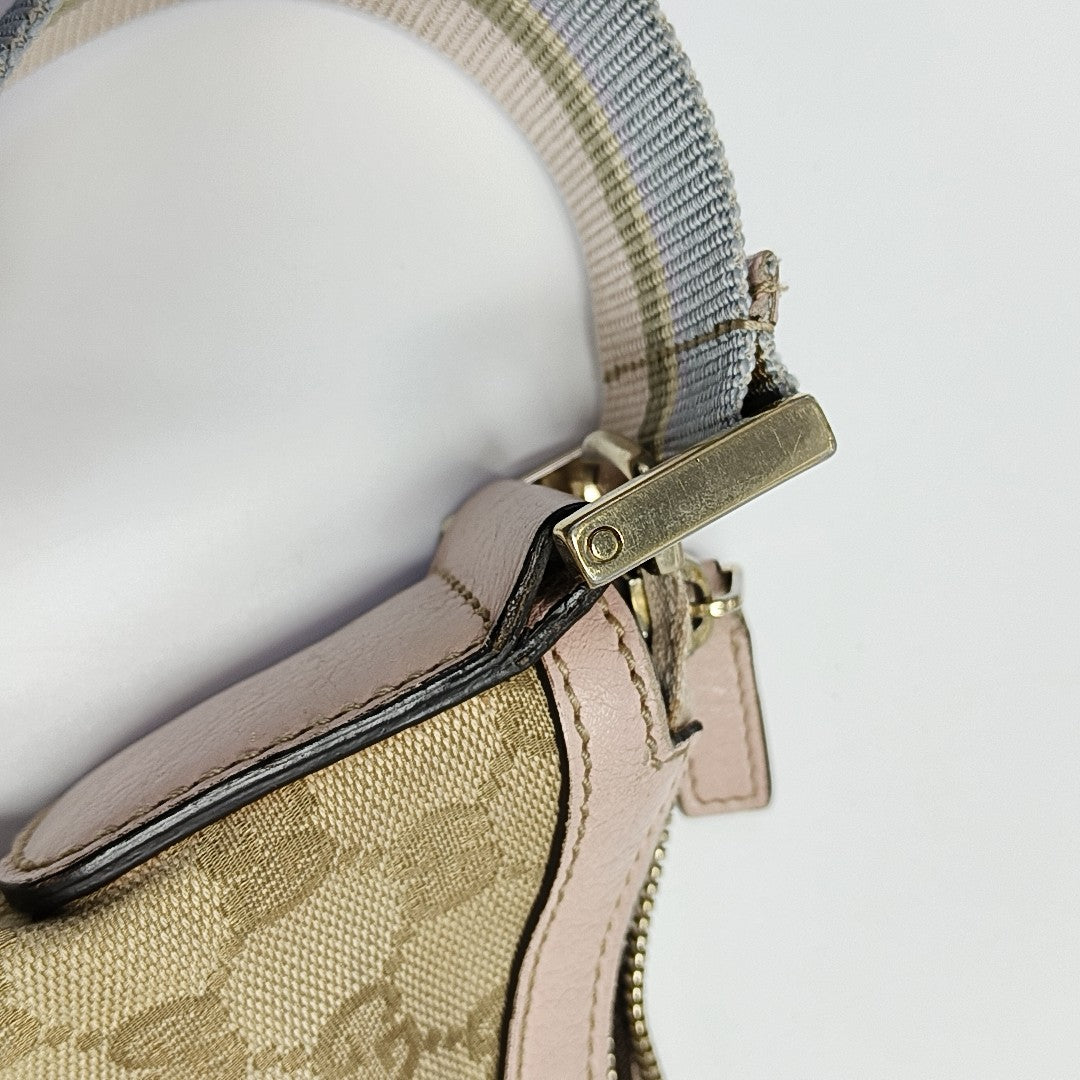 Monogram Coated Canvas Shoulder Bag Beige