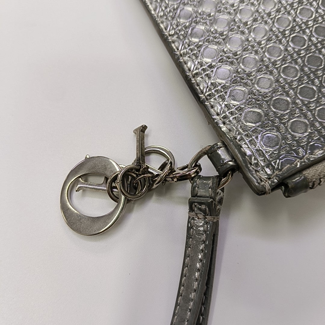Patent Leather Clutch Silver