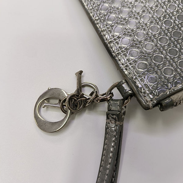 Patent Leather Clutch Silver