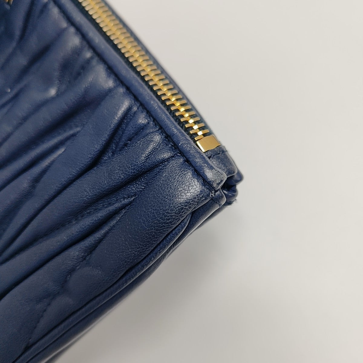 Quilted Lambskin Clutch Blue