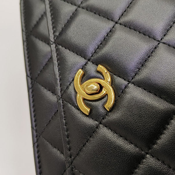 WOC Quilted Lambskin Black