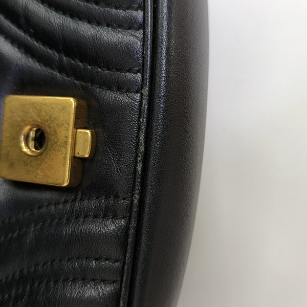 GG Marmont Small Quilted Calfskin Black