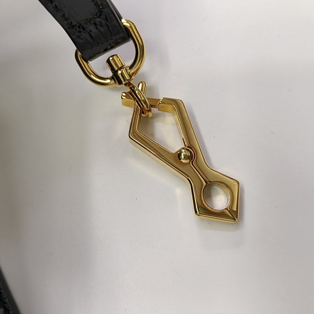 Sylvie Small Monogram Velvet Black
