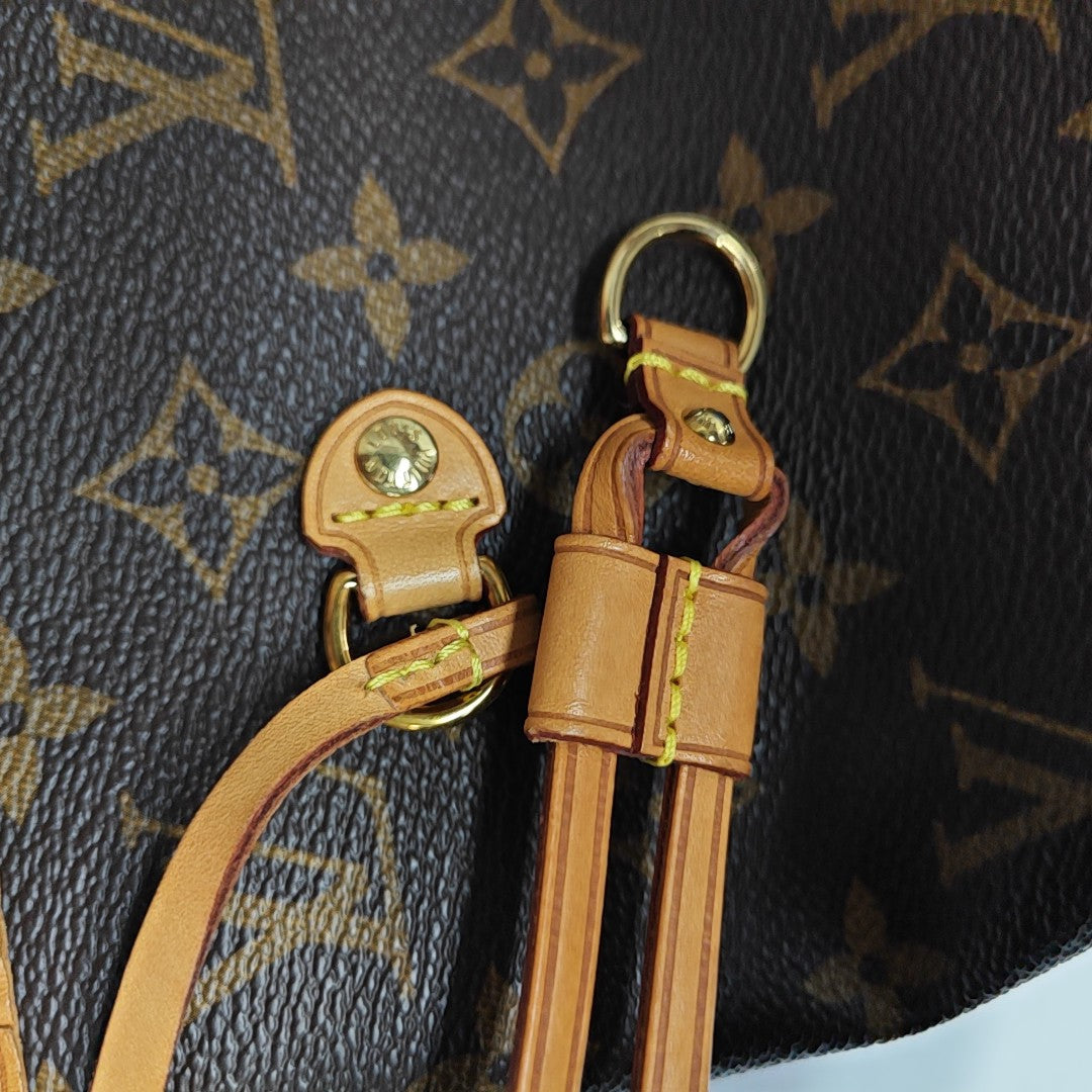 NEVERFULL MM Monogram Coated Canvas Brown
