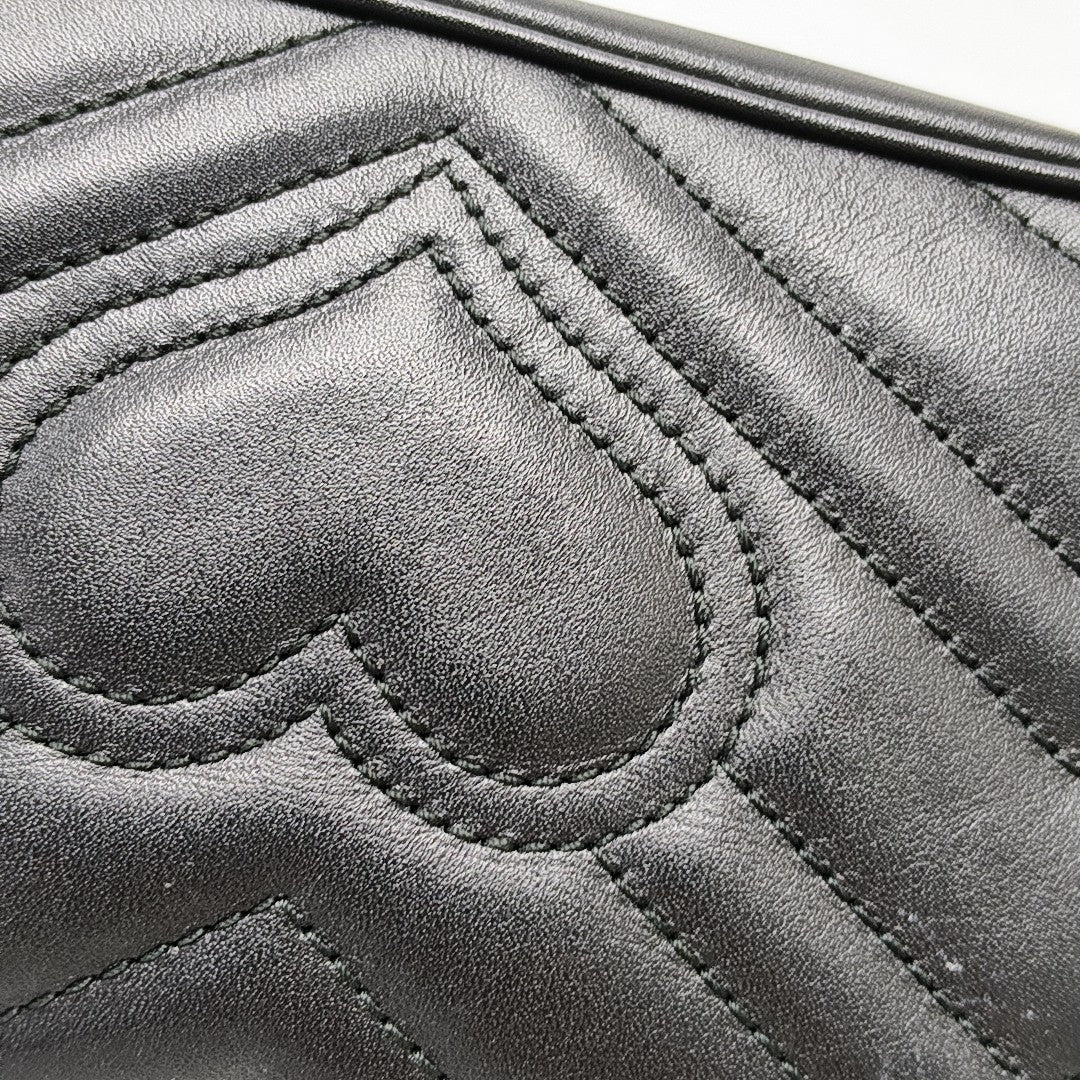 GG Marmont Mini Quilted Calfskin Black