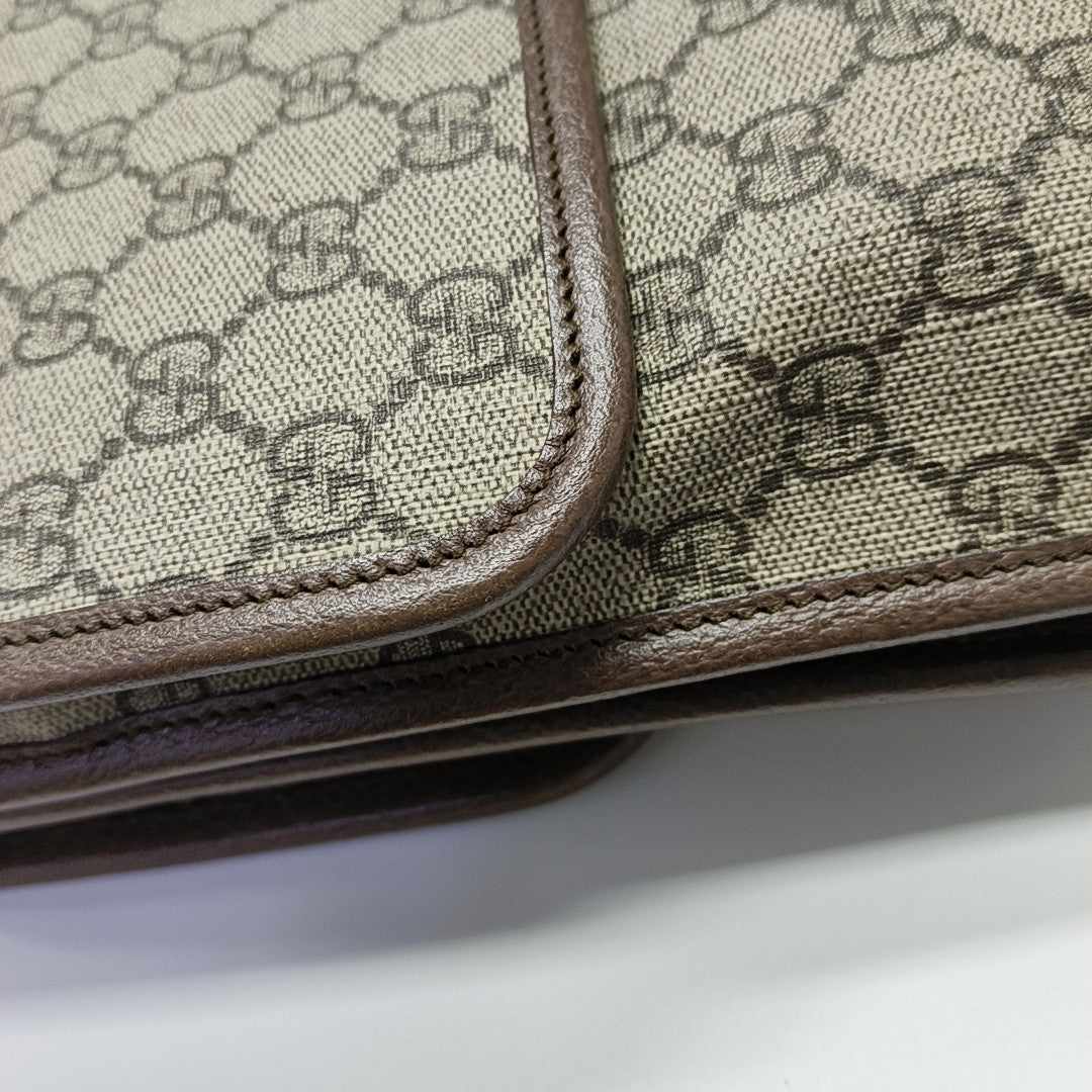 Neo Vintage Large Monogram Coated Canvas Brown
