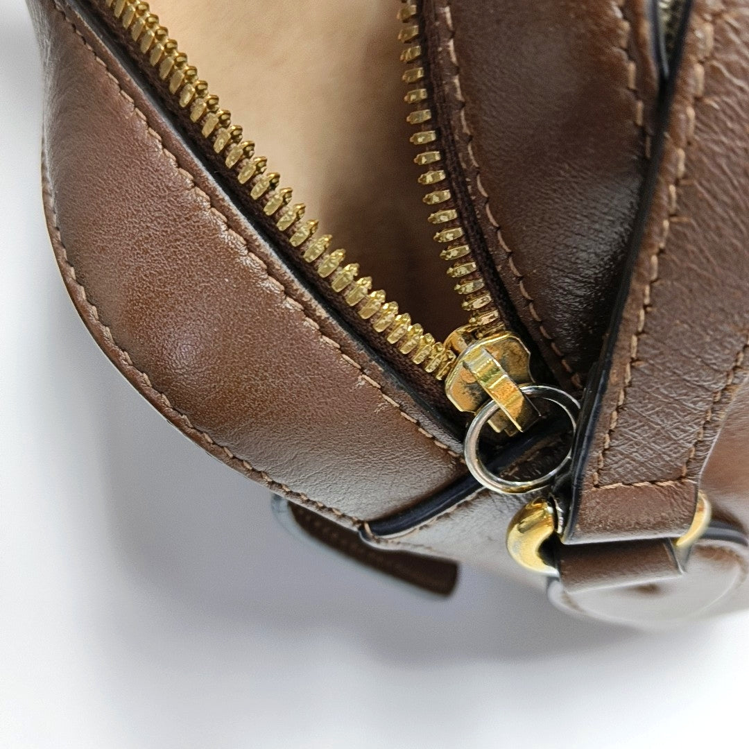 Horsebit 1955 Small Coated Canvas Beige