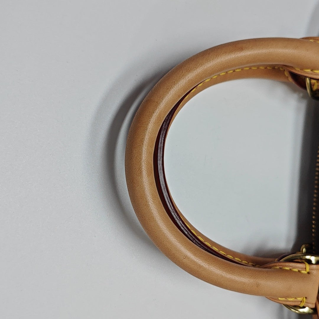 ALMA BB Monogram Coated Canvas Brown