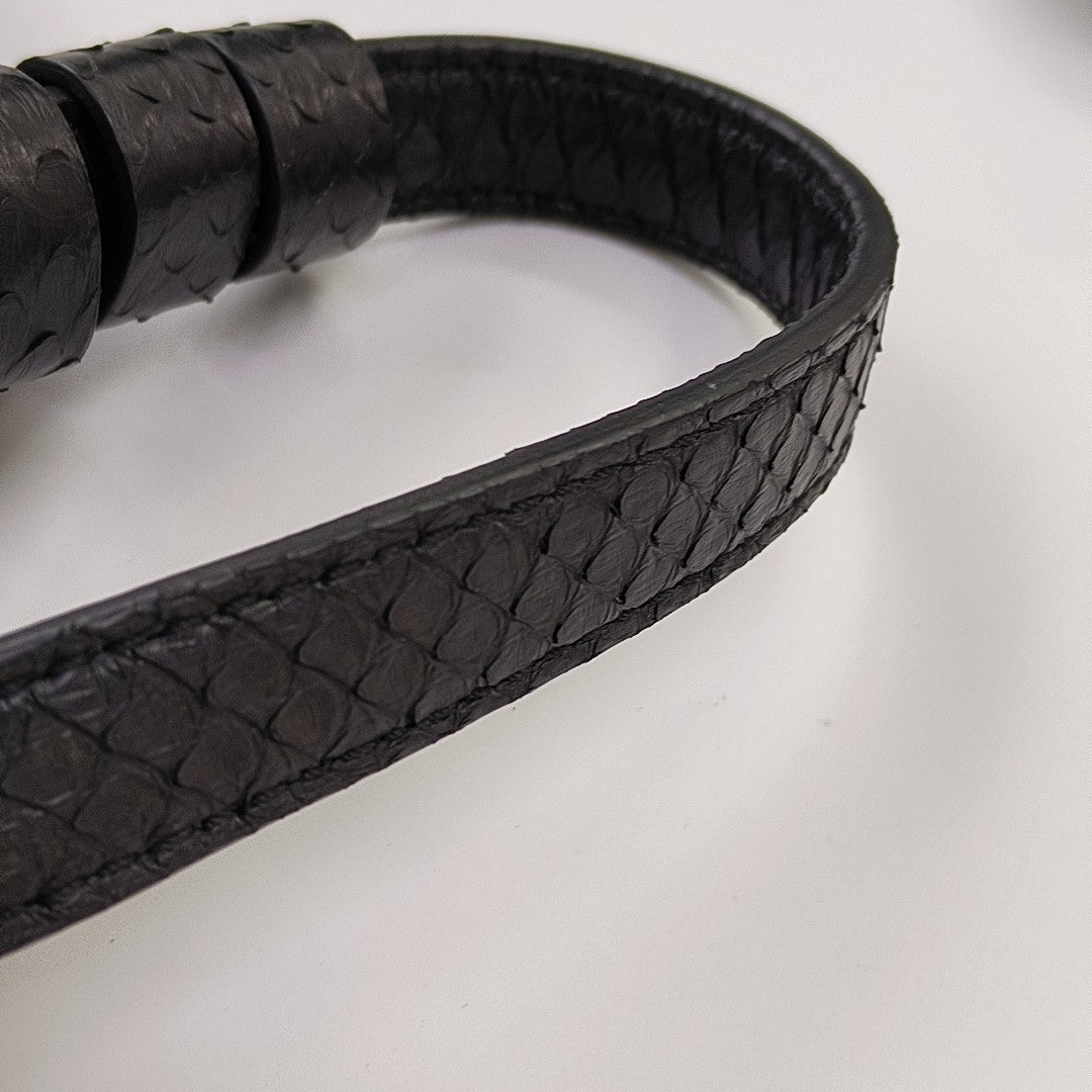 Python Shoulder Bag Black