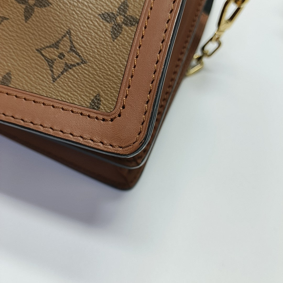 DAUPHINE MM Monogram Coated Canvas Brown