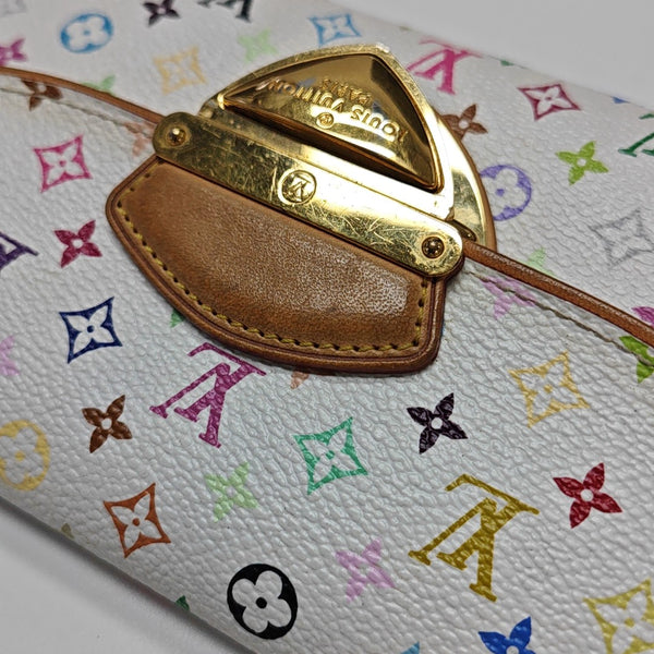 LV × TM EUGENIE Monogram Coated Canvas White Wallet