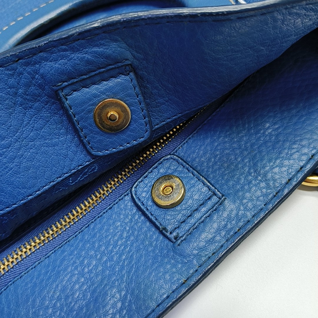 Calfskin Tote Bag Blue