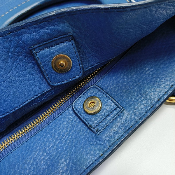 Calfskin Tote Bag Blue