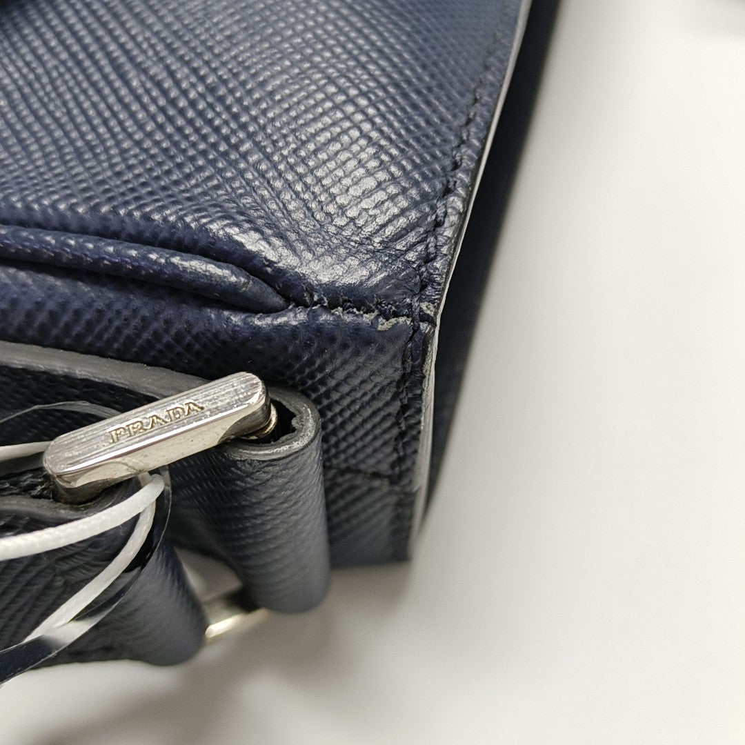 Saffiano Calfskin Tote Bag Blue