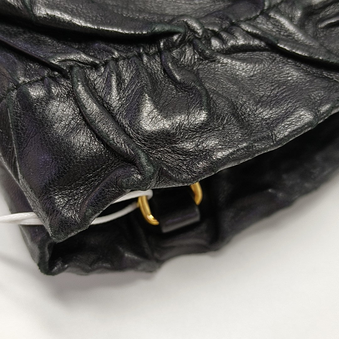 Lambskin Bucket Bag Black