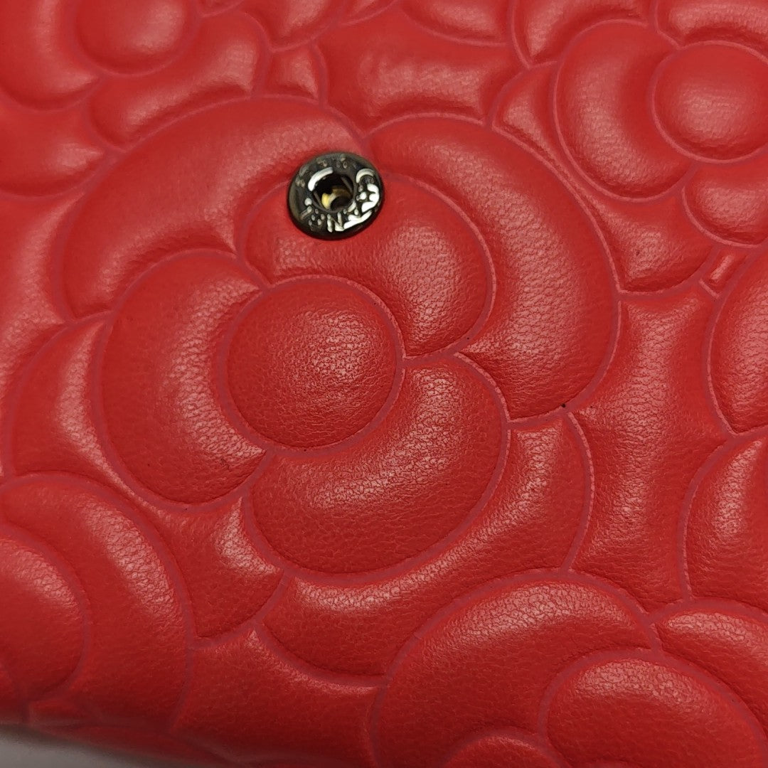 Quilted Lambskin Wallet Red