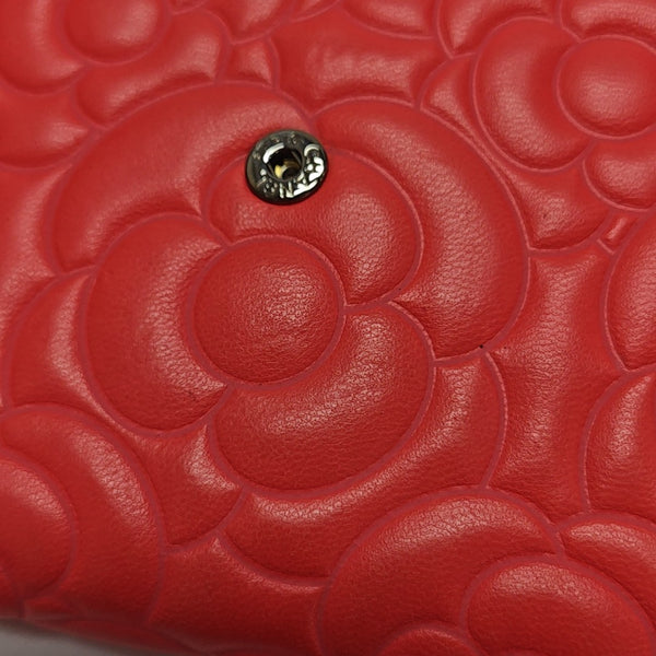 Quilted Lambskin Wallet Red