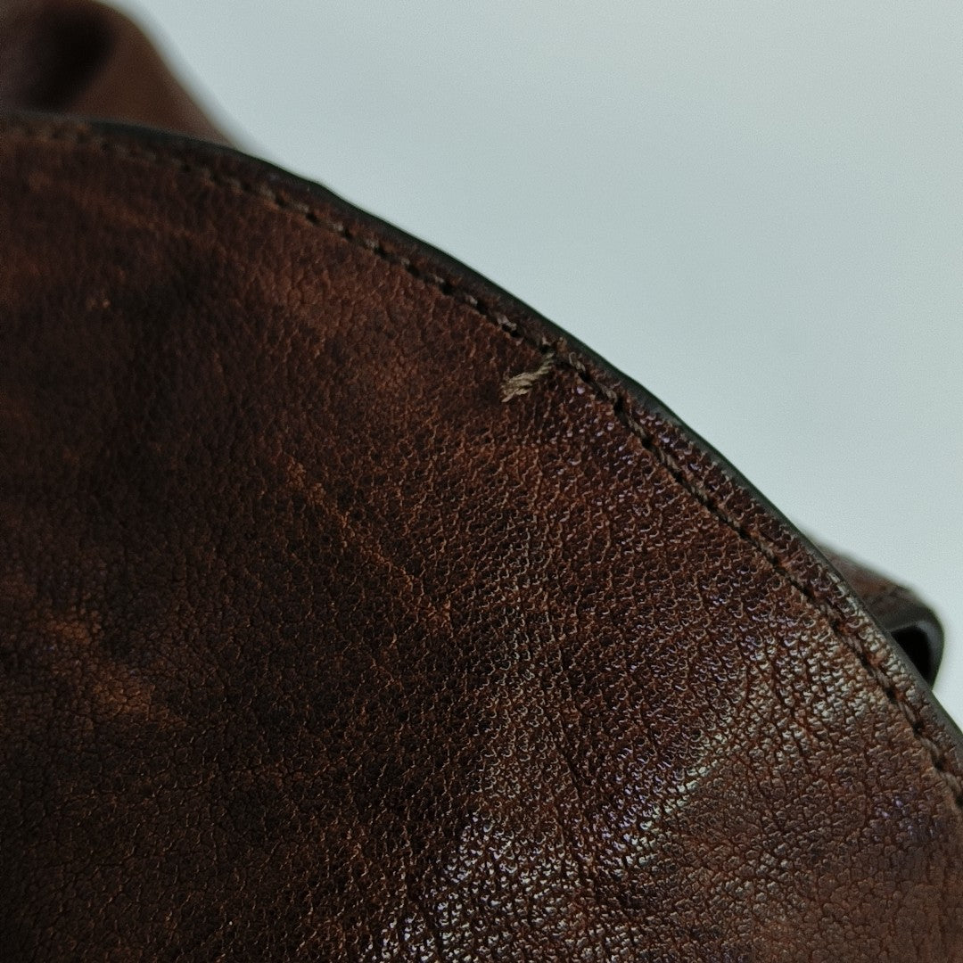 Calfskin Shoulder Bag Brown