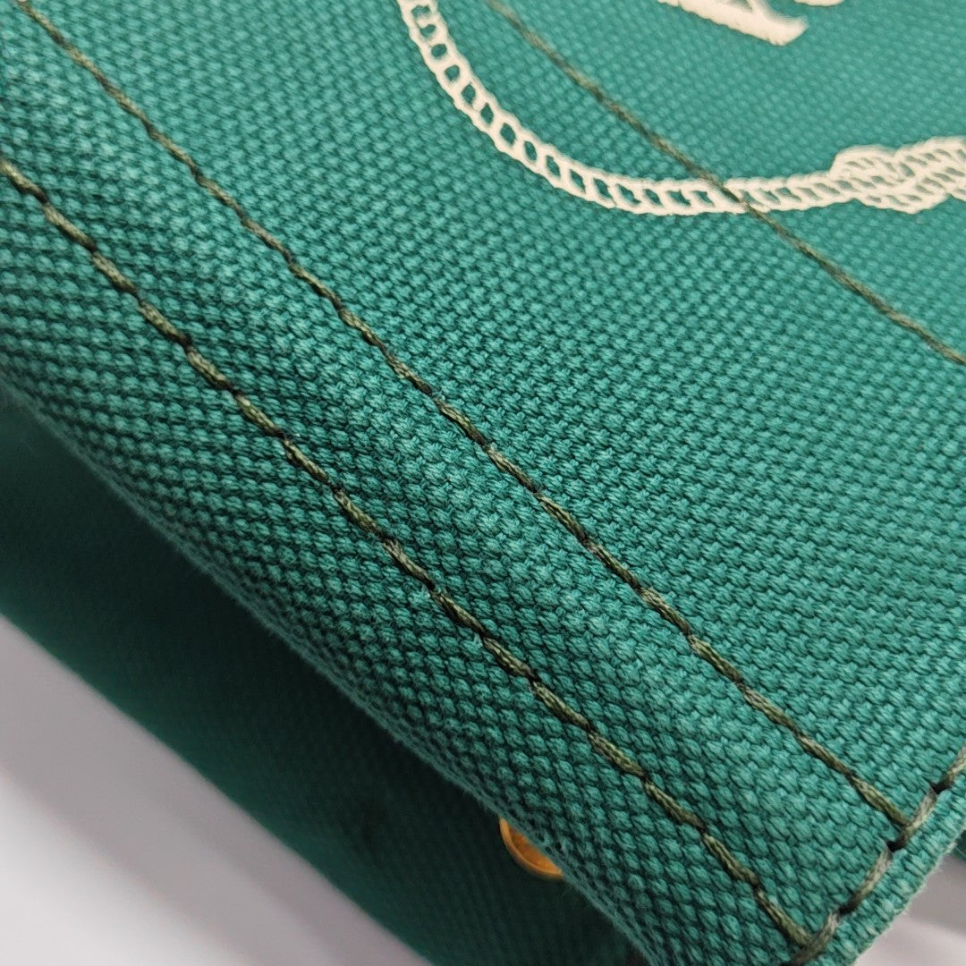 Denim Quilted Canvas Green