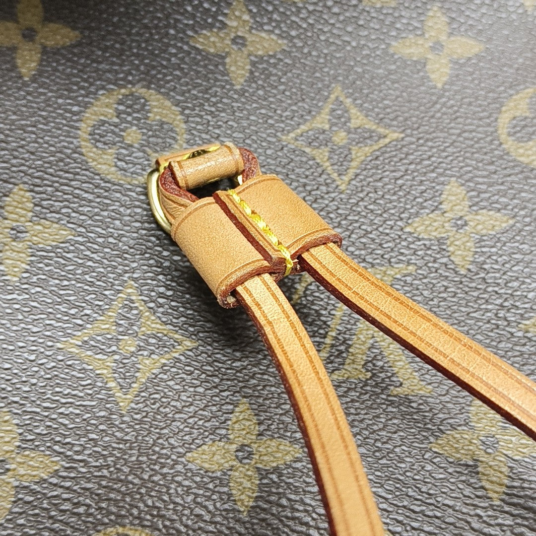 NEVERFULL GM Monogram Coated Canvas Brown