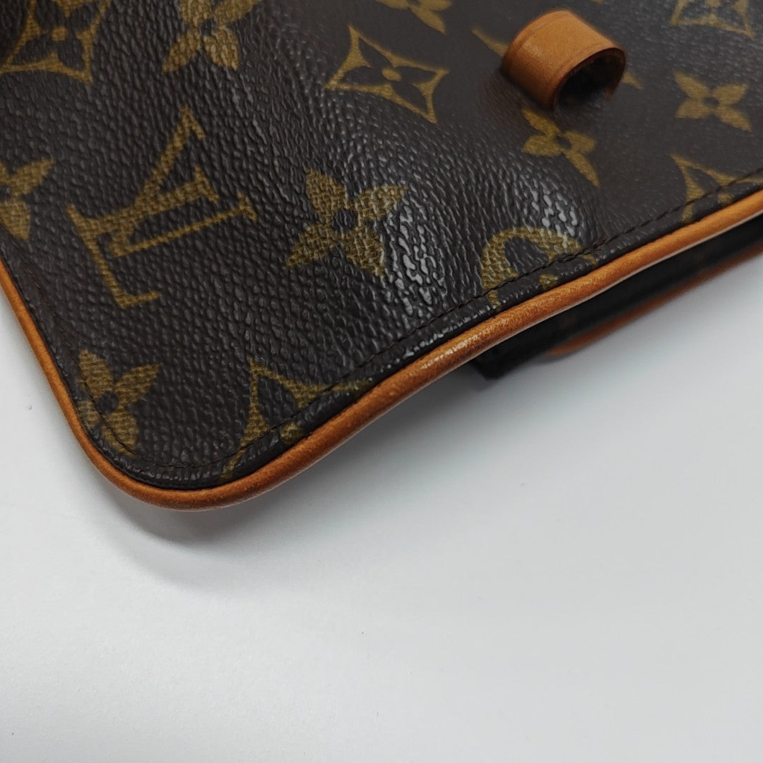 FLORENTINE Monogram Coated Canvas Brown