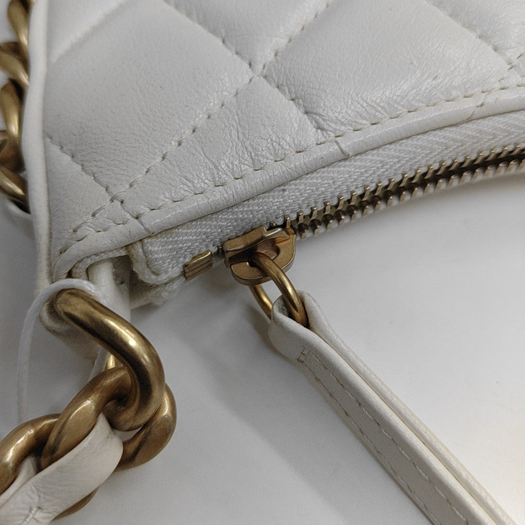HOBO Small Quilted Lambskin White