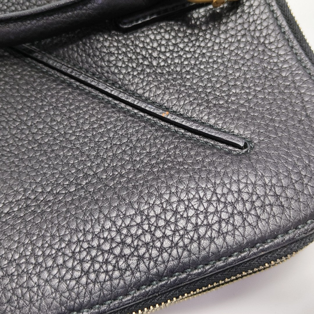 Calfskin Top Handle Bag Black
