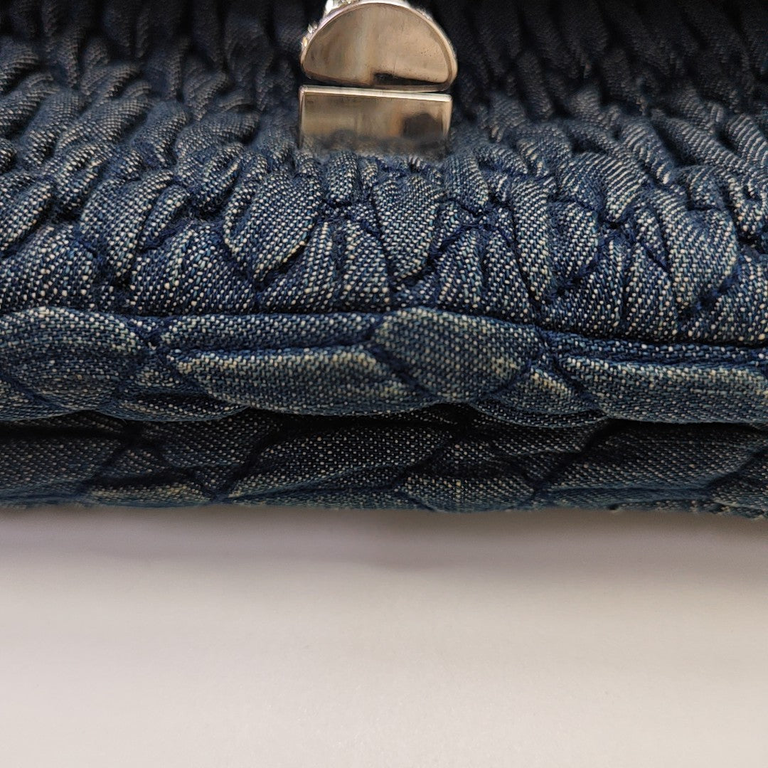 Crystal Quilted Denim Blue