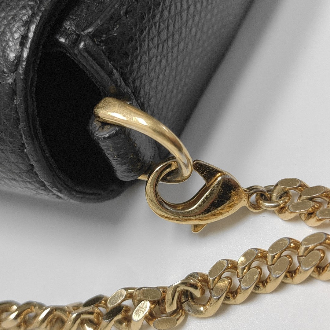 Calfskin Shoulder Bag Black