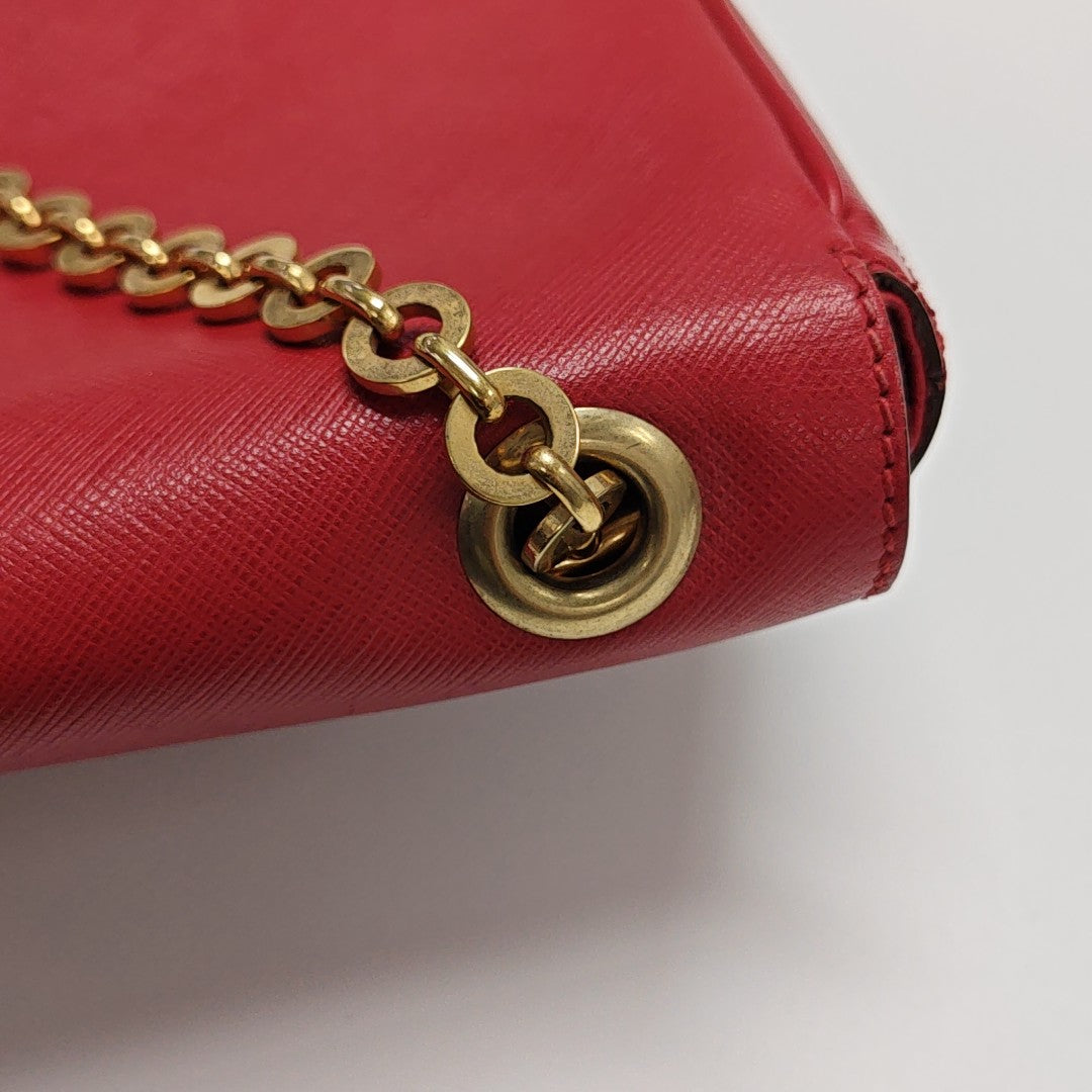 Calfskin Shoulder Bag Red