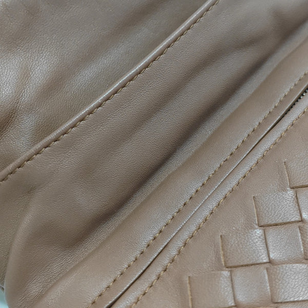 Lambskin Shoulder Bag Brown