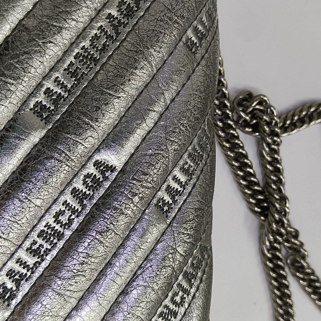BB Quilted Calfskin Silver