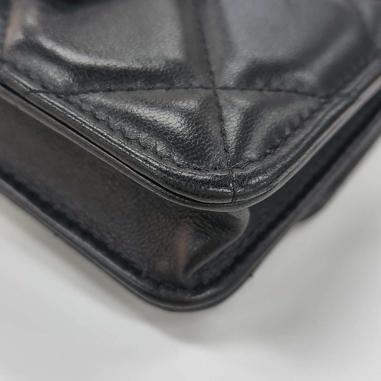 Quilted Lambskin Shoulder Bag Black