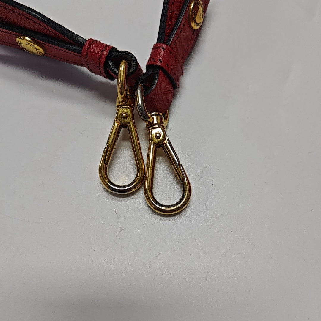 Saffiano Calfskin Shoulder Bag Red
