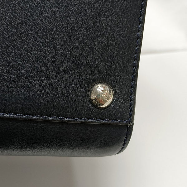 Calfskin Top Handle Bag Blue