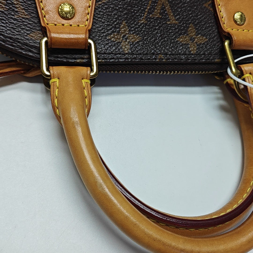 ALMA BB Monogram Coated Canvas Brown
