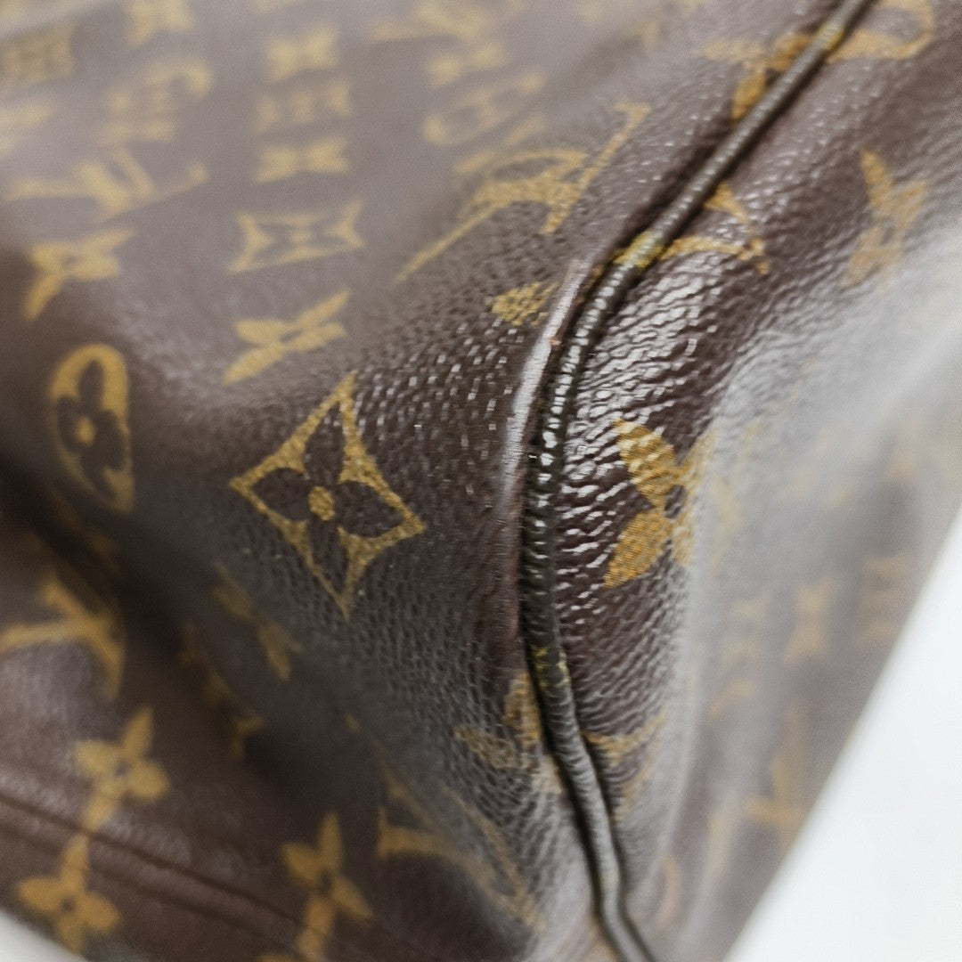 NEVERFULL MM Monogram Coated Canvas Brown