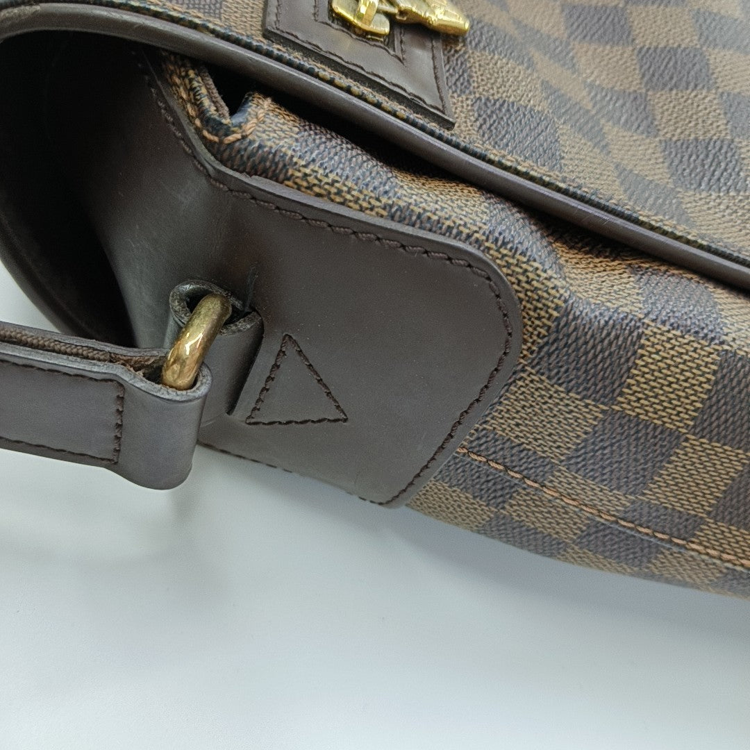 SPENCER Damier Ebene Coated Canvas Brown