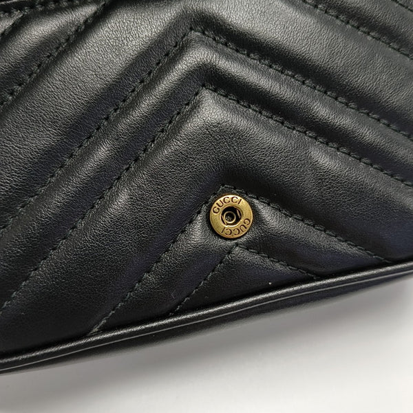 GG Marmont Mini Quilted Calfskin Black