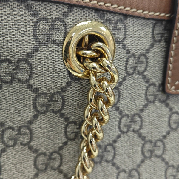 Padlock Small Monogram Coated Canvas Beige